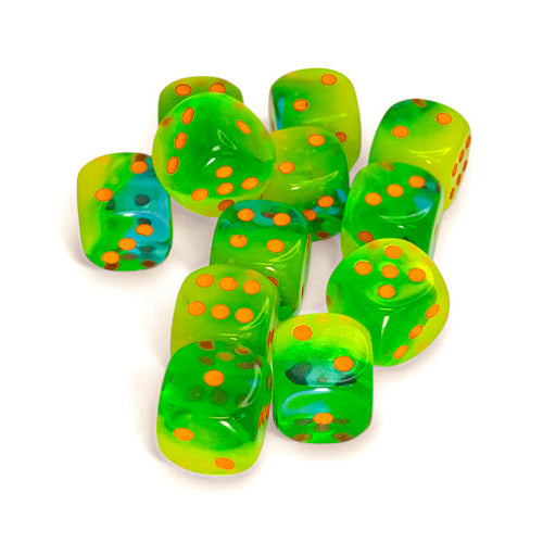 Gemini: 16mm d6 Plasma Green-Teal/orange Luminary (12)