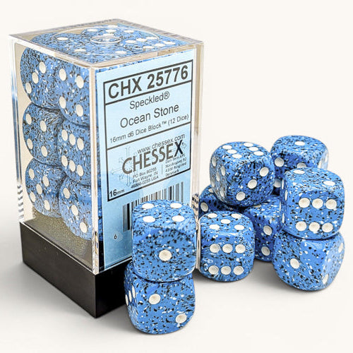 Speckled: Ocean Stone 16mm d6 Dice Block (12)