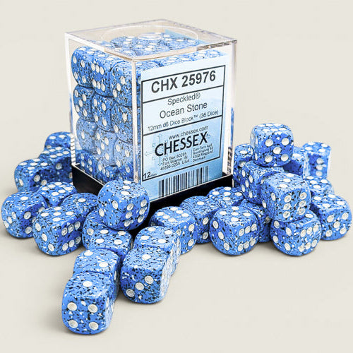 Speckled: Ocean Stone 12mm d6 Dice Block (36)