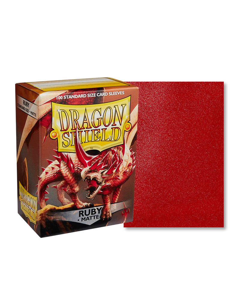 Dragon Shields: (100) Matte Ruby