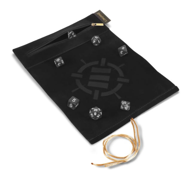 Roll on a Scroll: Dice Case and Dice Set - Black (7)