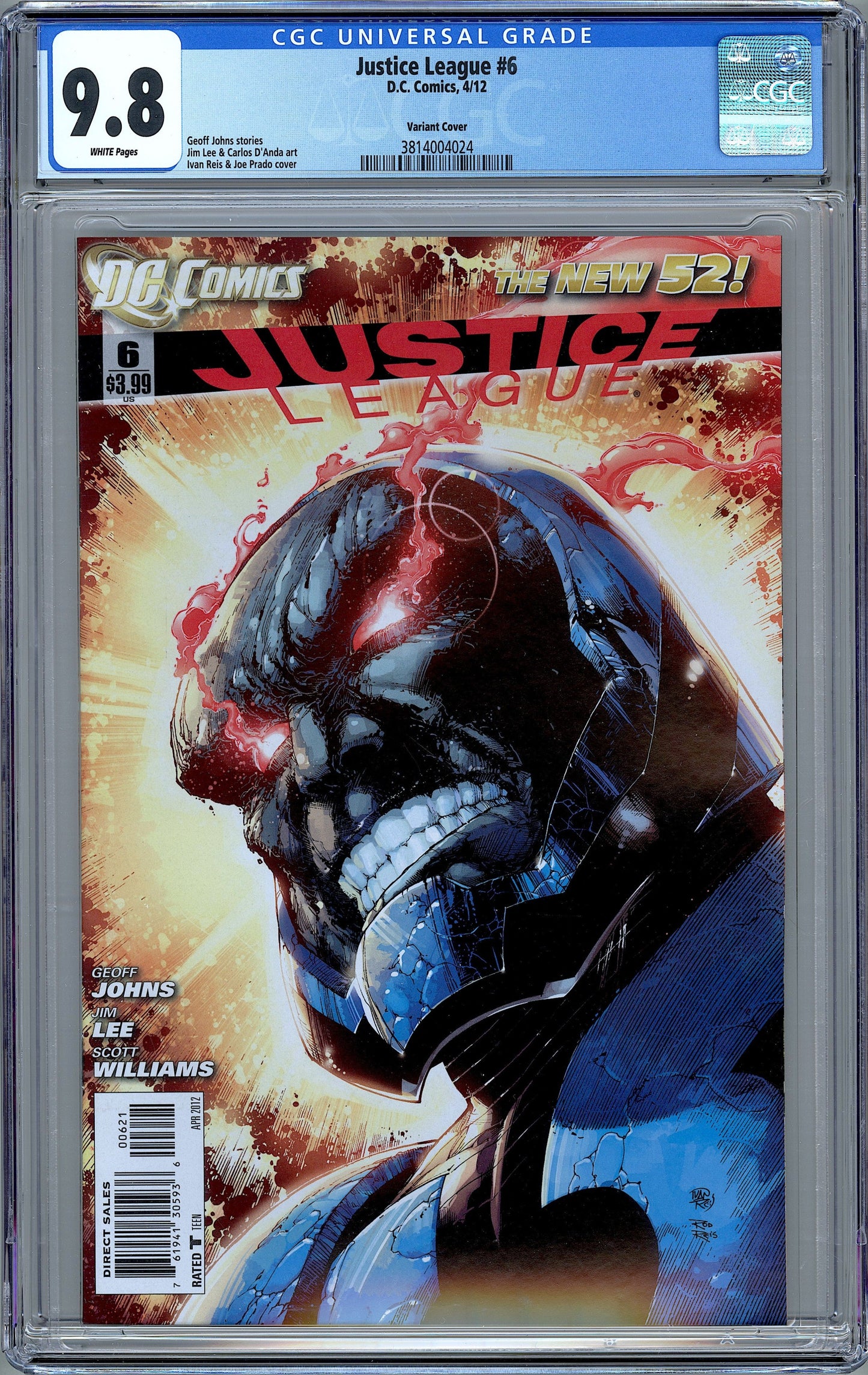 Justice League #6. Ivan Reis 1:25 Variant Cover. CGC 9.8
