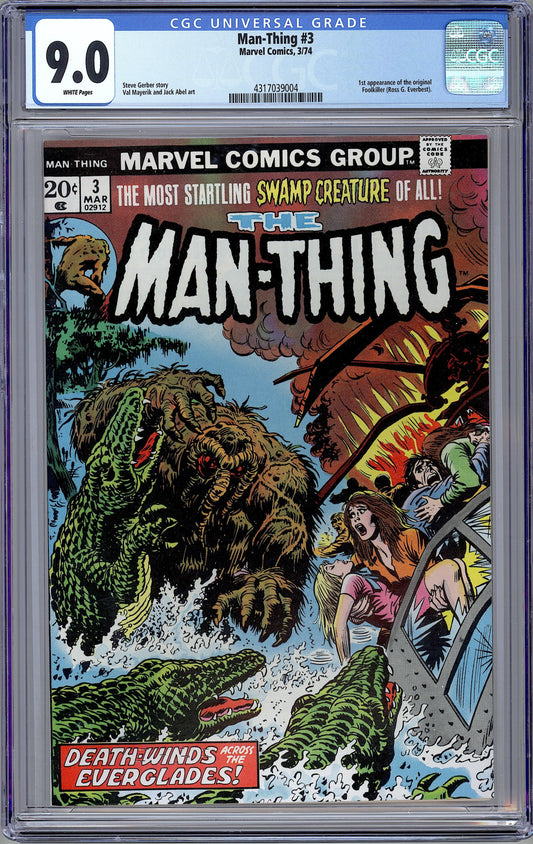 Man-Thing #3.  1st Appearance of the Foolkiller.  CGC 9.0