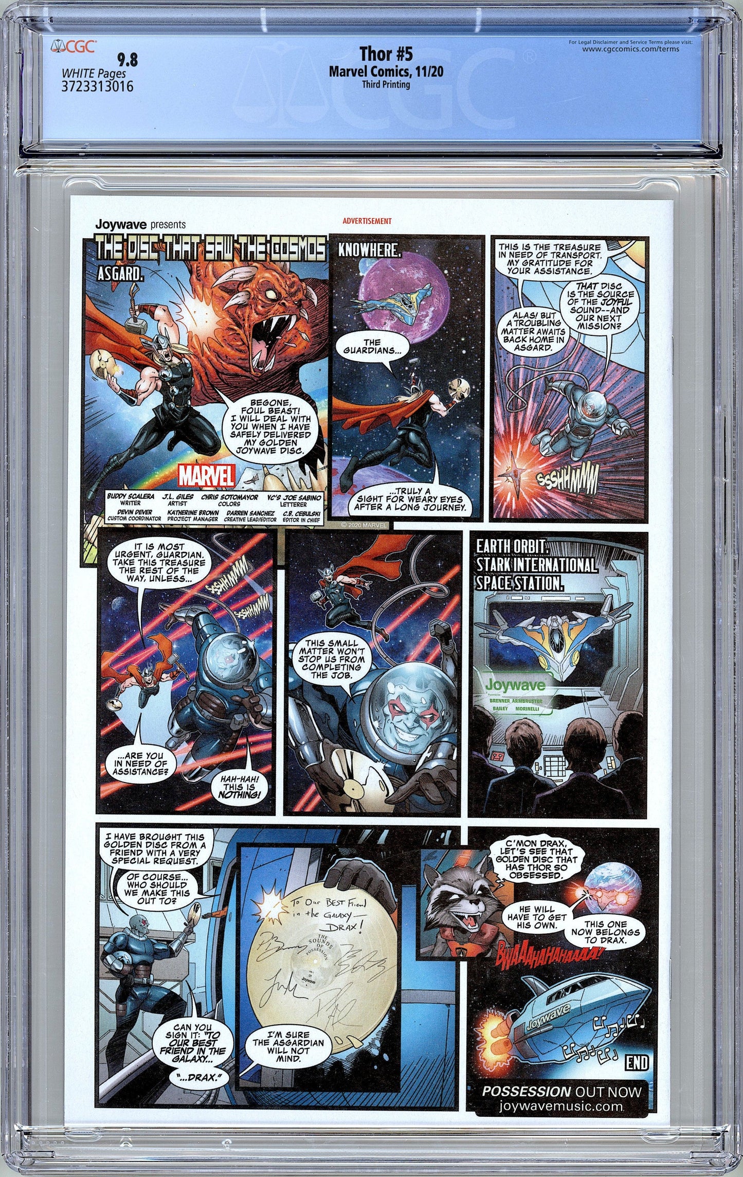 Thor #5. 1st Black Winter. Third Printing Variant. CGC 9.8