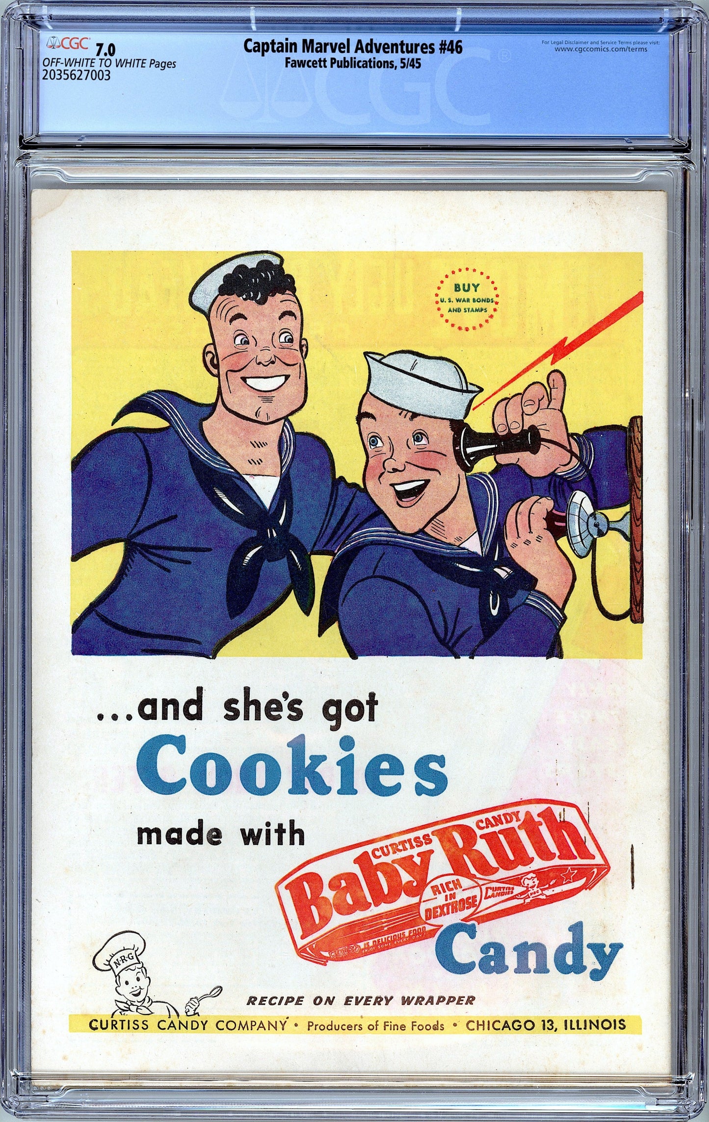 Captain Marvel Adventures #46. Mr. Mind Serial. CGC 7.0