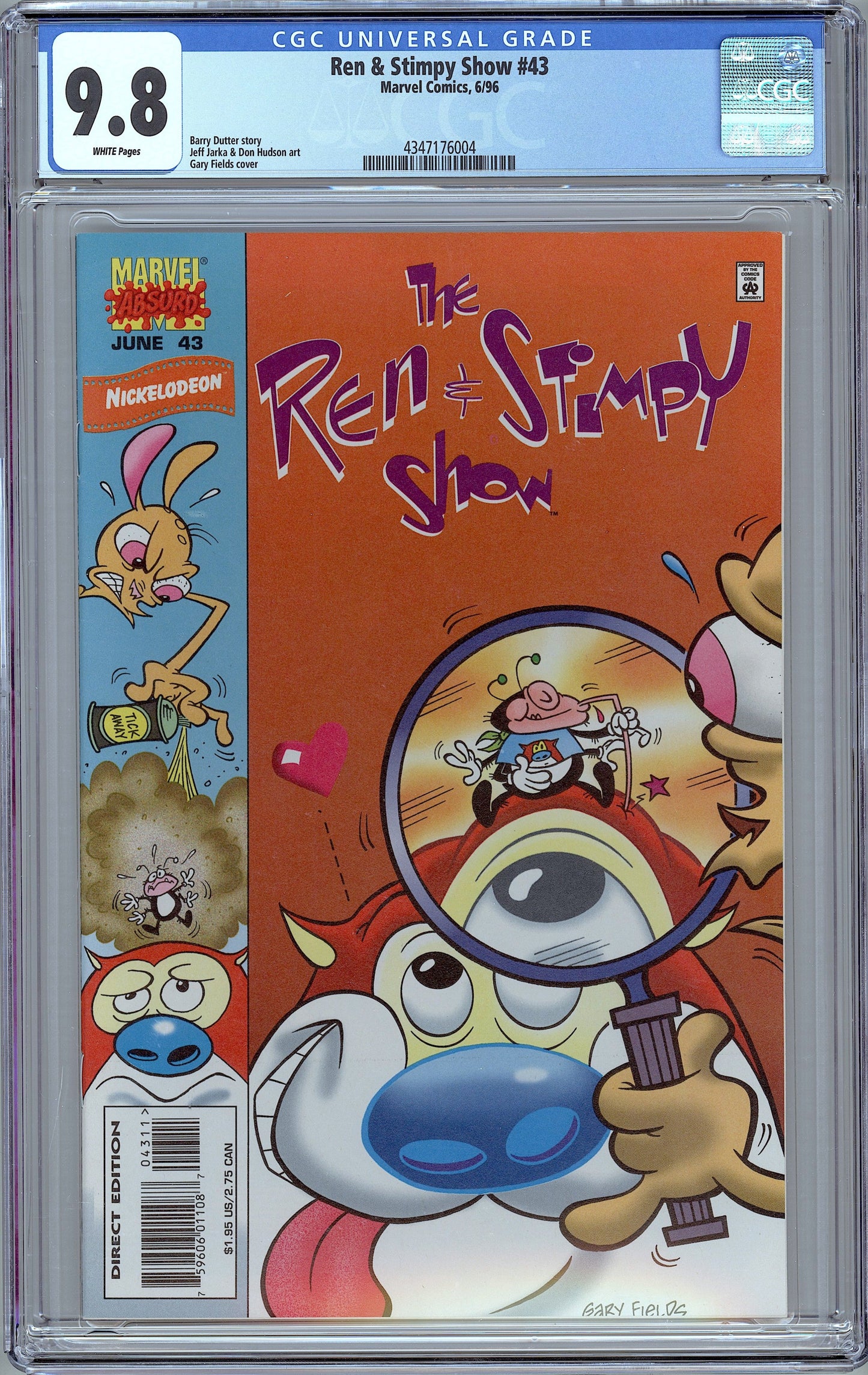 Ren & Stimpy Show #43. A Low Print Run. 1996. CGC 9.8