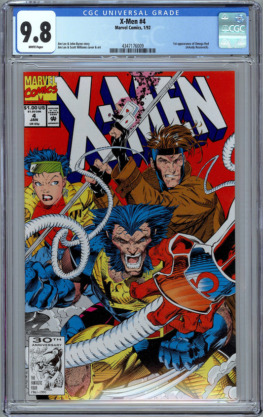X-Men #4. The 1st Appearance of the Omega Red. CGC 9.8