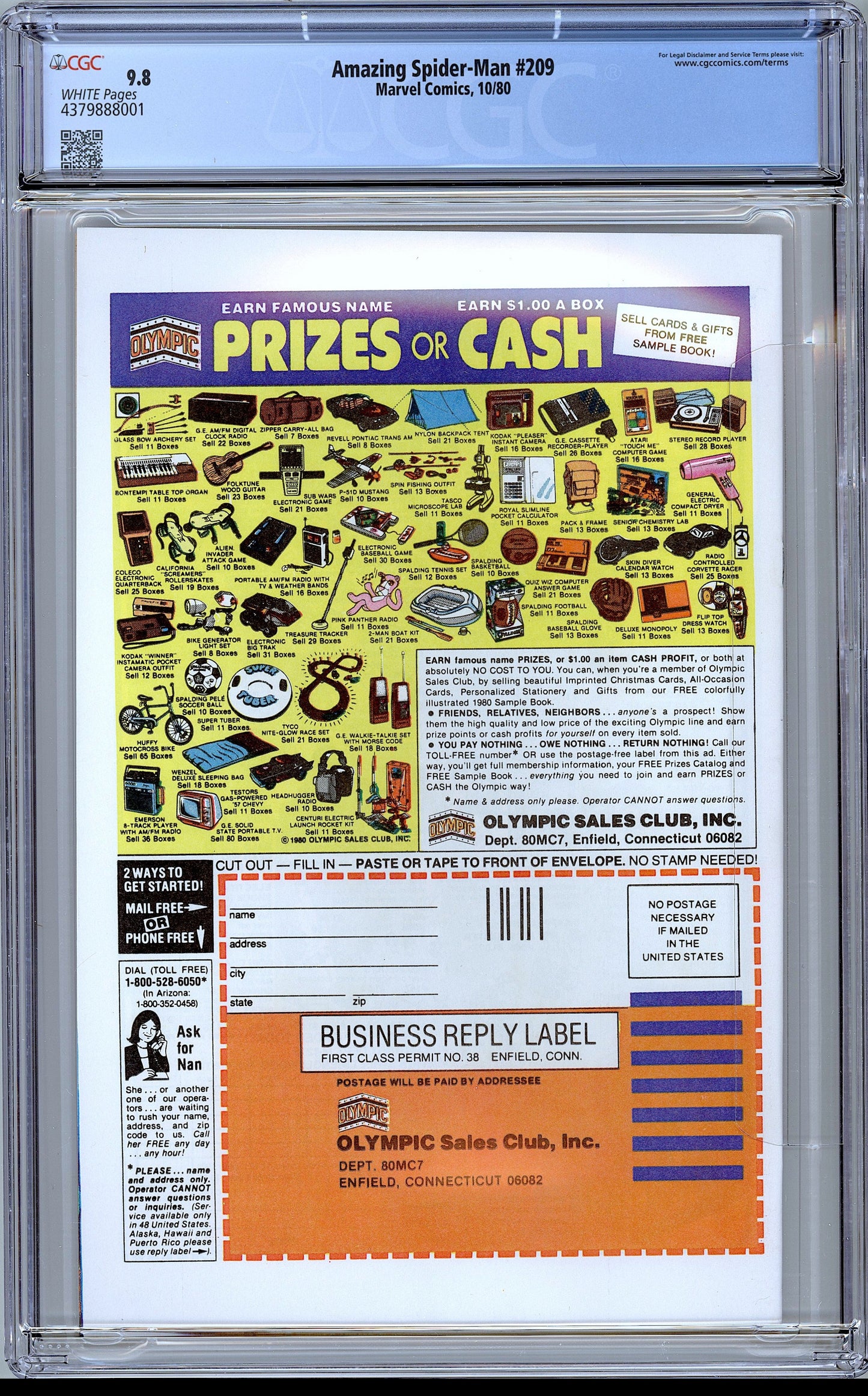 Amazing Spider-Man #209. Origin & 1st Calypso. CGC 9.8