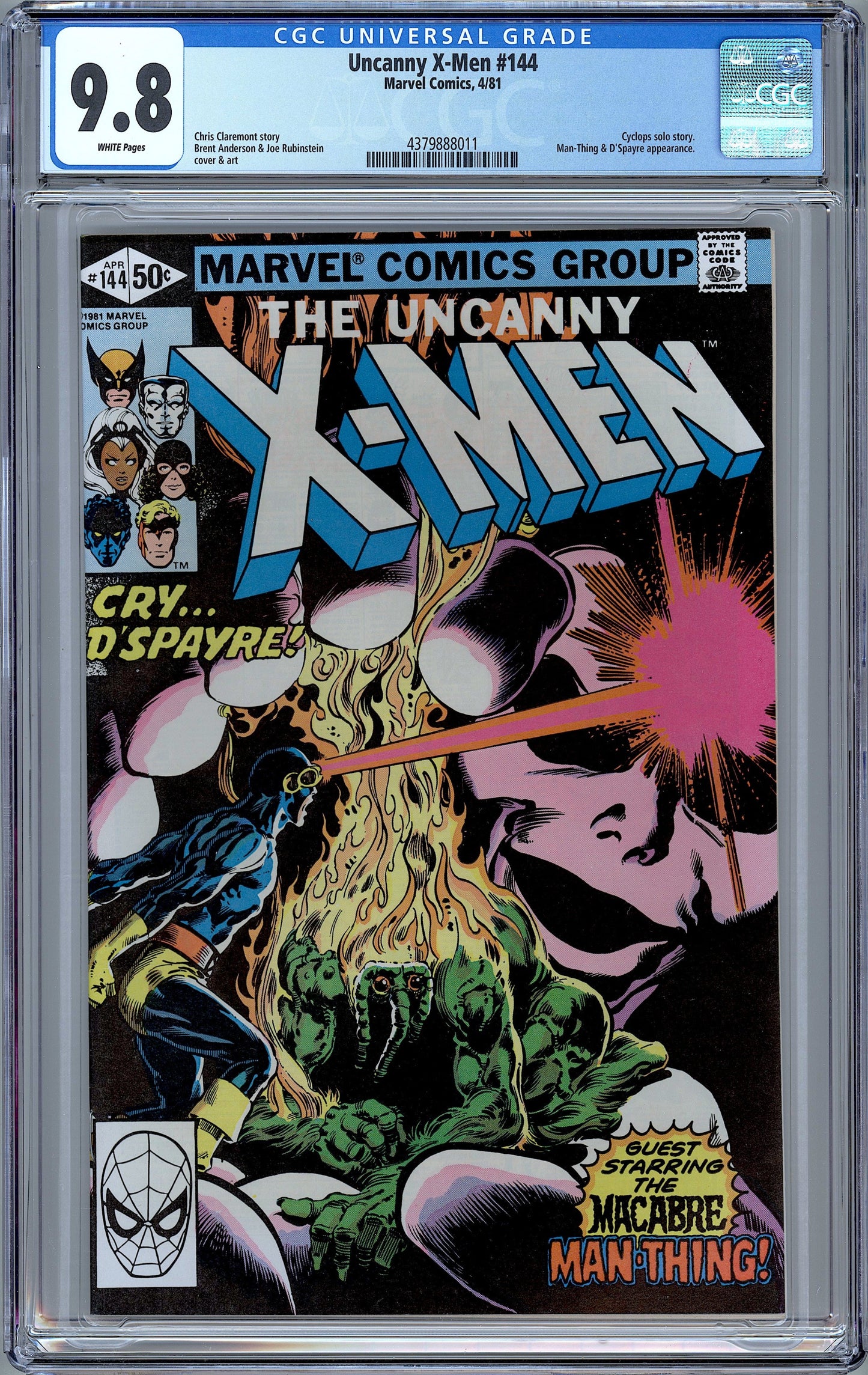 Uncanny X-Men #144. Cyclops Solo Story Issue. CGC 9.8