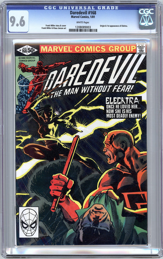 Daredevil #168. Origin& 1st Appearance of Elektra. CGC 9.6.