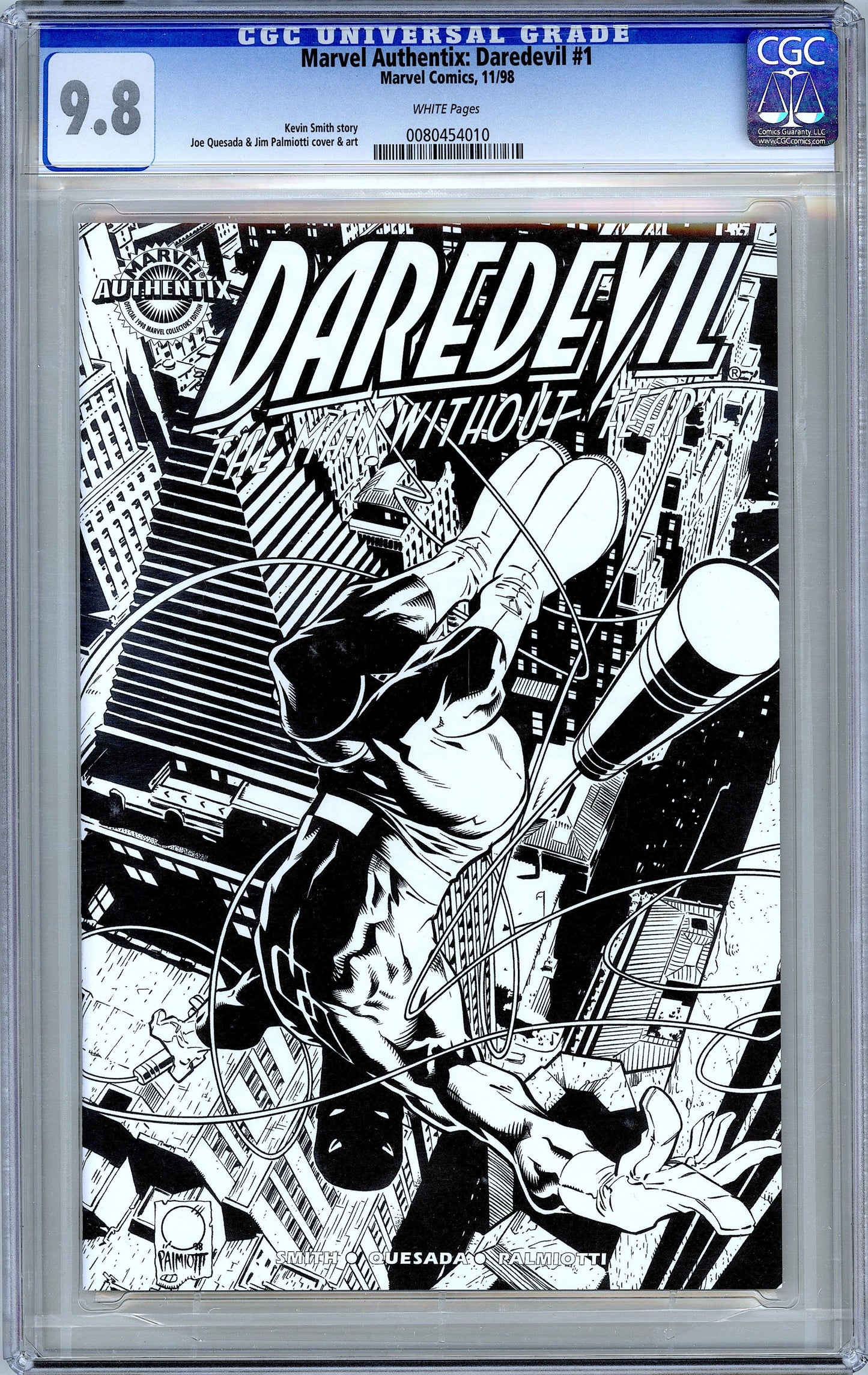 Marvel Authentix: Daredevil #1. Limited Edition. CGC 9.8