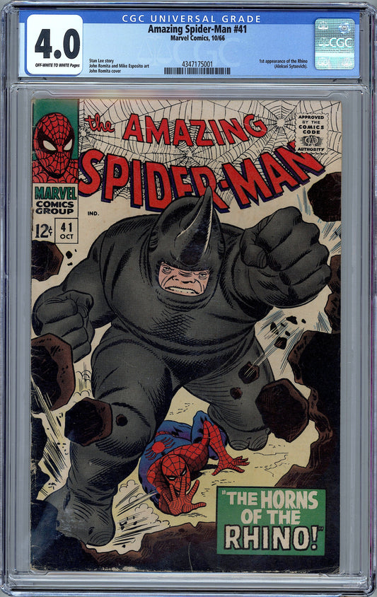 Amazing Spider-Man #41. 1st App. of the Rhino. CGC 4.0