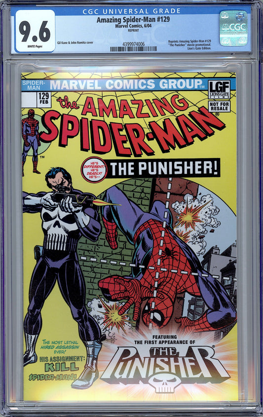 Amazing Spider-Man #129.  Lion's Gate Reprint.  CGC 9.6