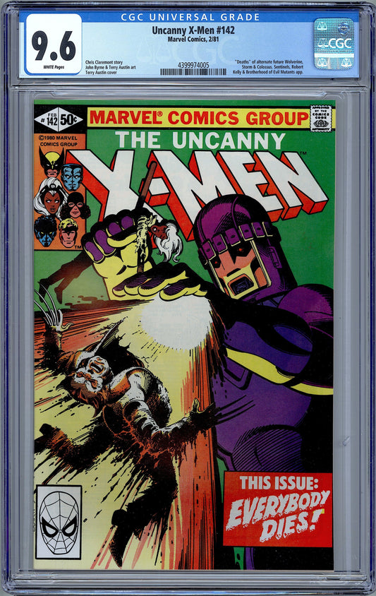 Uncanny X-Men #142. Classic Days of Future Past. CGC 9.6