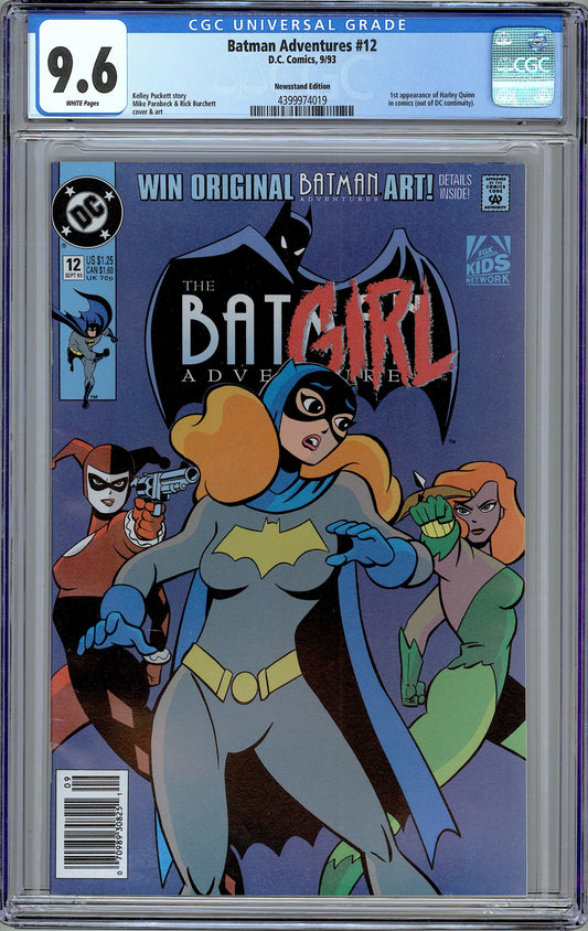 Batman Adventures #12. Harley Quinn Newsstand CGC 9.6