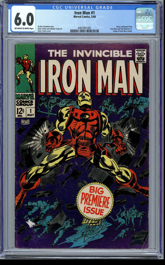 Iron Man #1. Iron Man's 1st Ongoing. Origin Retold CGC 6.0