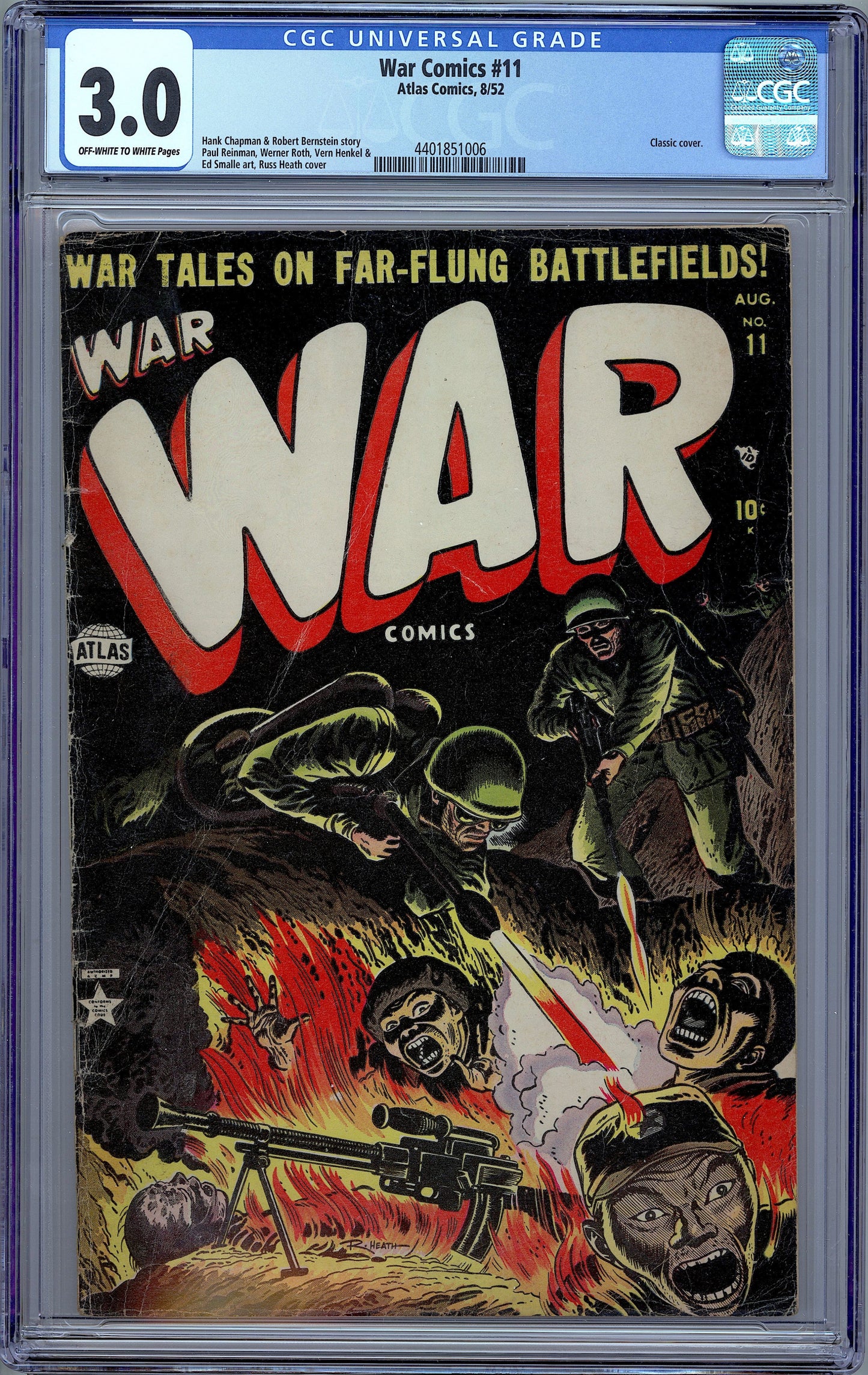 War Comics #11. Classic Russ Heath War Cover. CGC 3.0