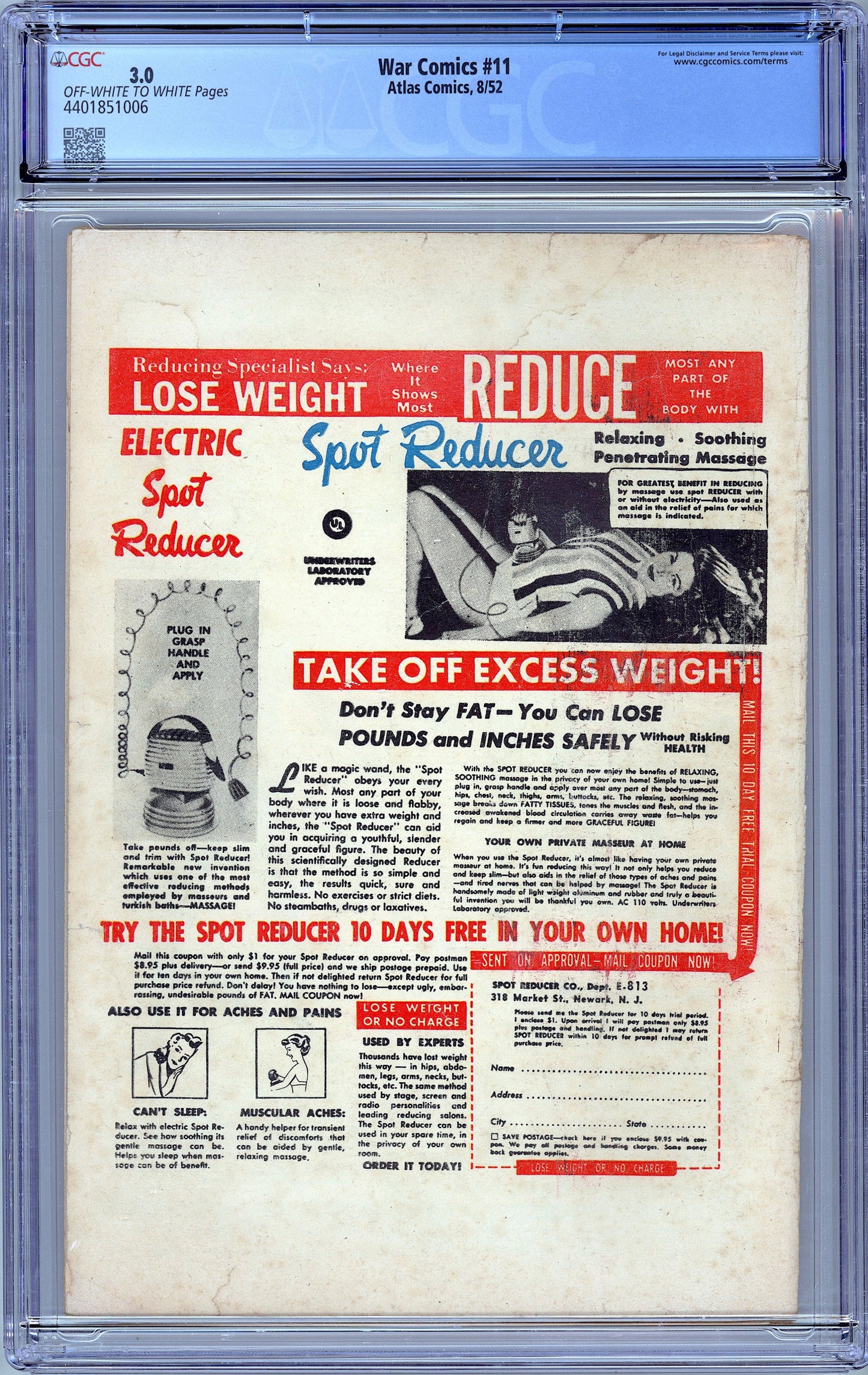 War Comics #11. Classic Russ Heath War Cover. CGC 3.0