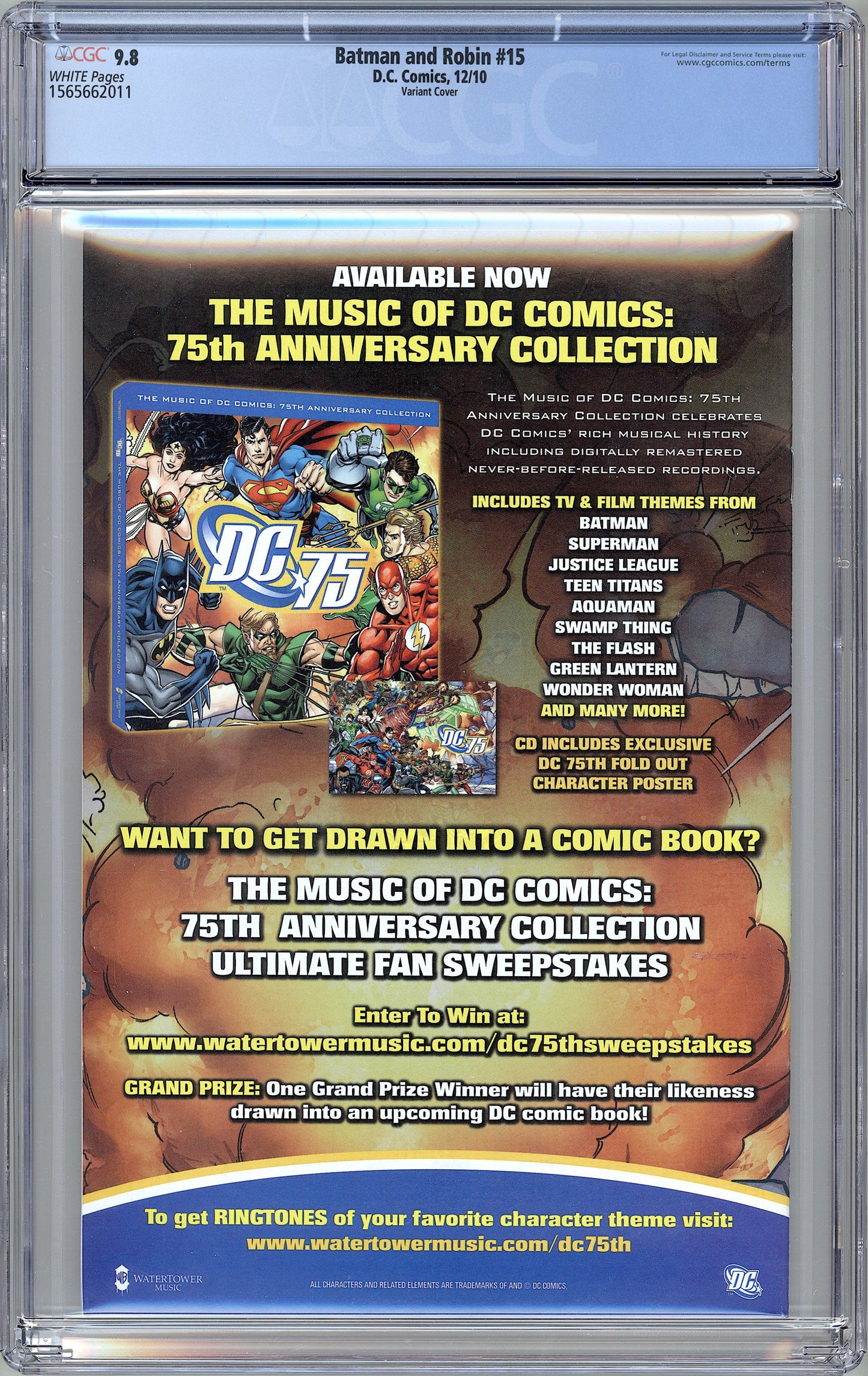 Batman & Robin #15. Rare 1:25 Variant. CGC 9.8
