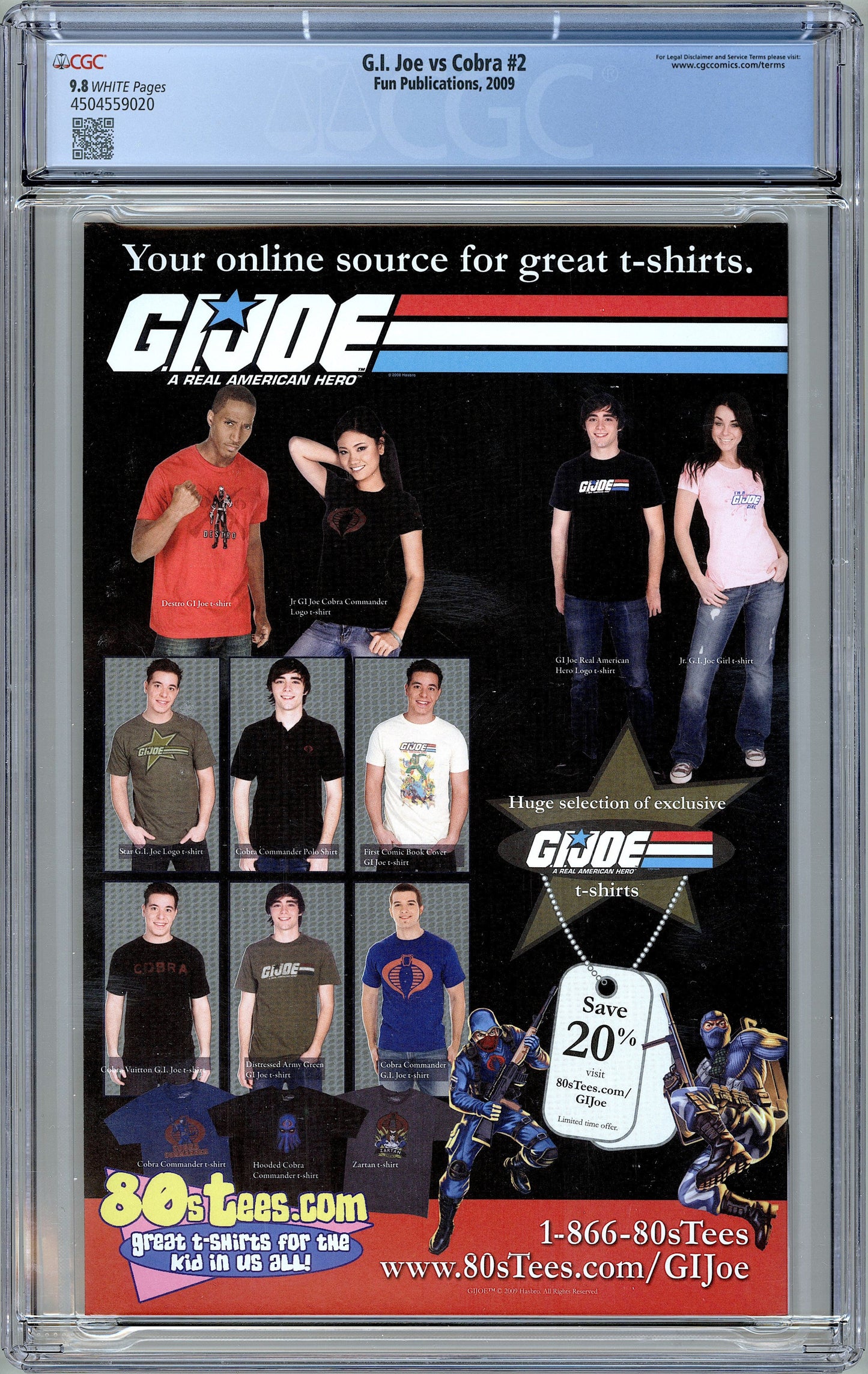 G.I. Joe vs. Cobra #2. Greg Horn Baroness Cover. CGC 9.8