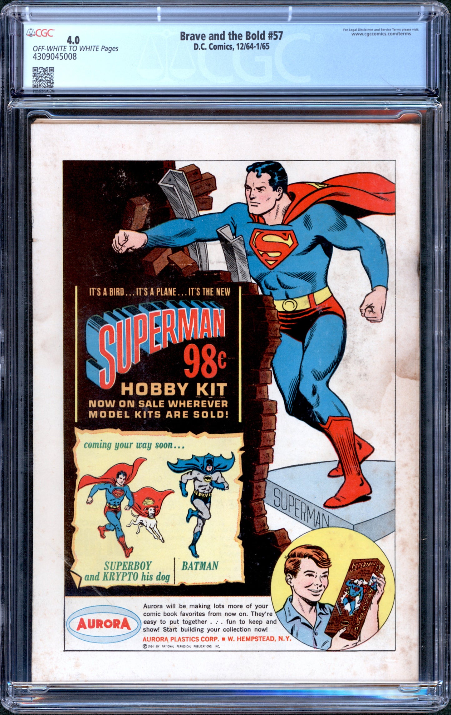 Brave and the Bold #57. Origin & 1st Metamorpho. CGC 4.0
