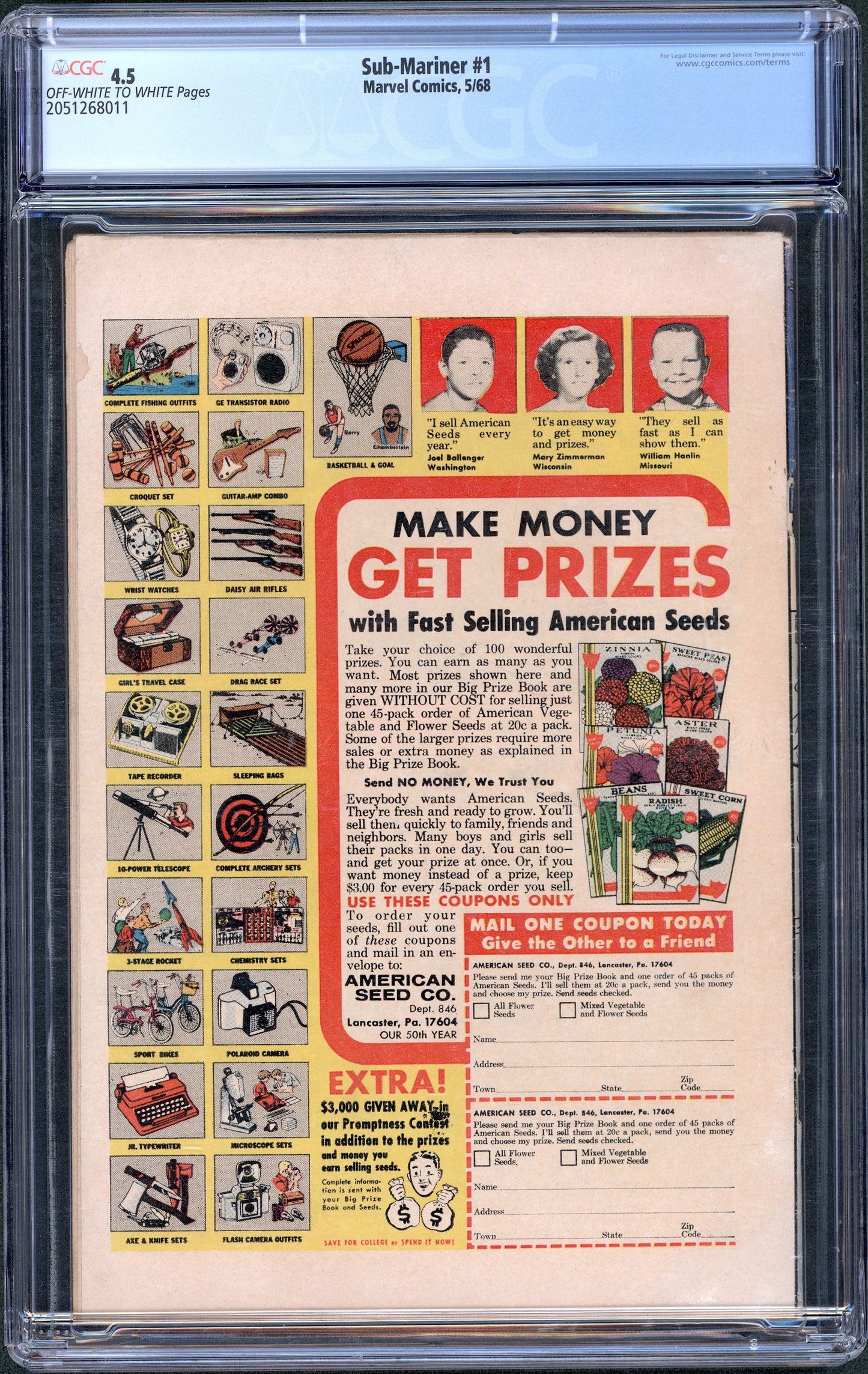 Sub-Mariner #1 CGC 4.5