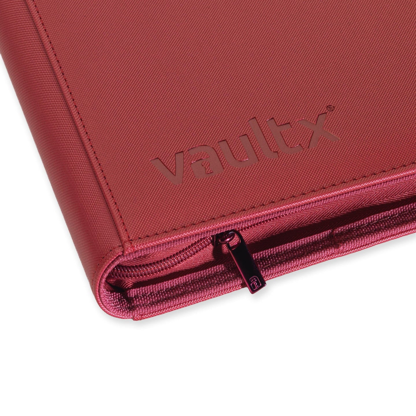 Vault X 12-Pocket Exo-Tec® Zip Binder Metallic Red