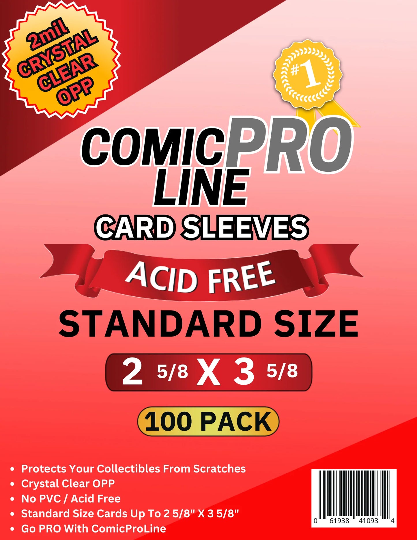 Standard Size Trading Card Sleeves - (100 Pack)
