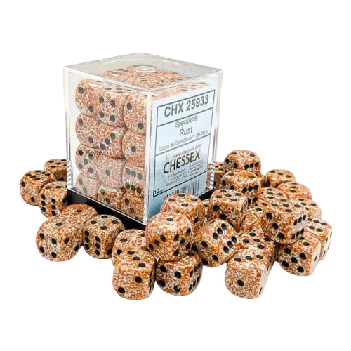 Speckled: Rust 12mm d6 Dice Block (36)