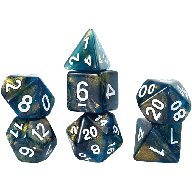 RPG Dice Set (7): Treasure Series - Onyx