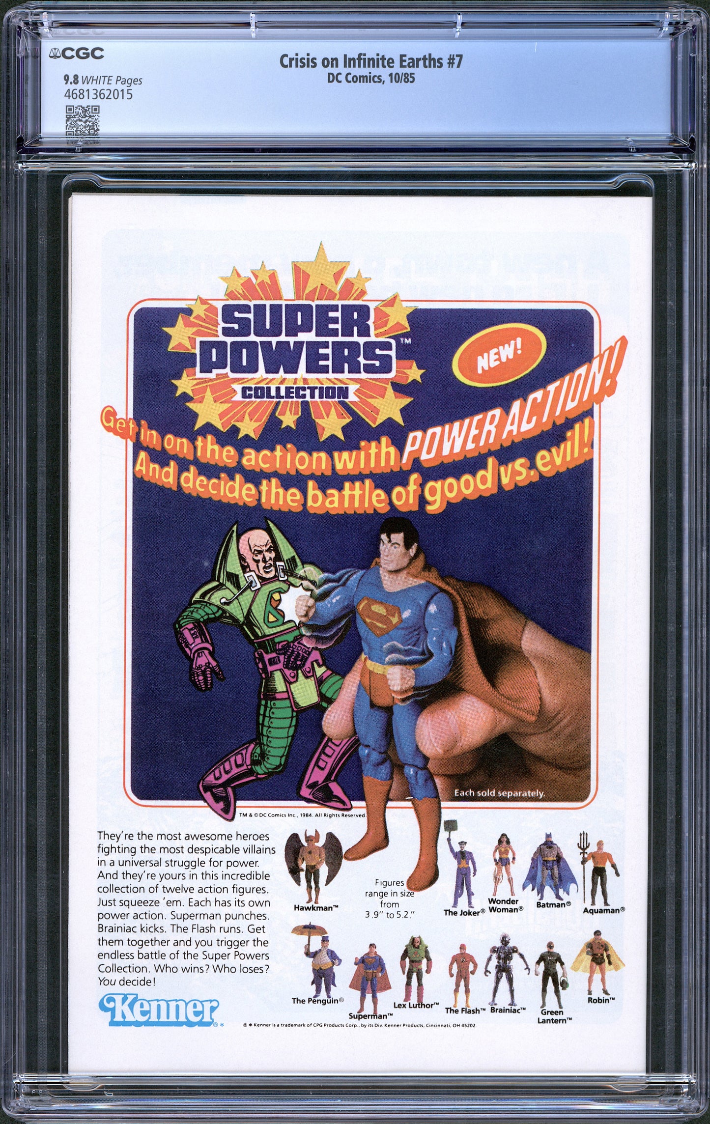 Crisis on Infinite Earths #7. "Death" of Supergirl CGC 9.8