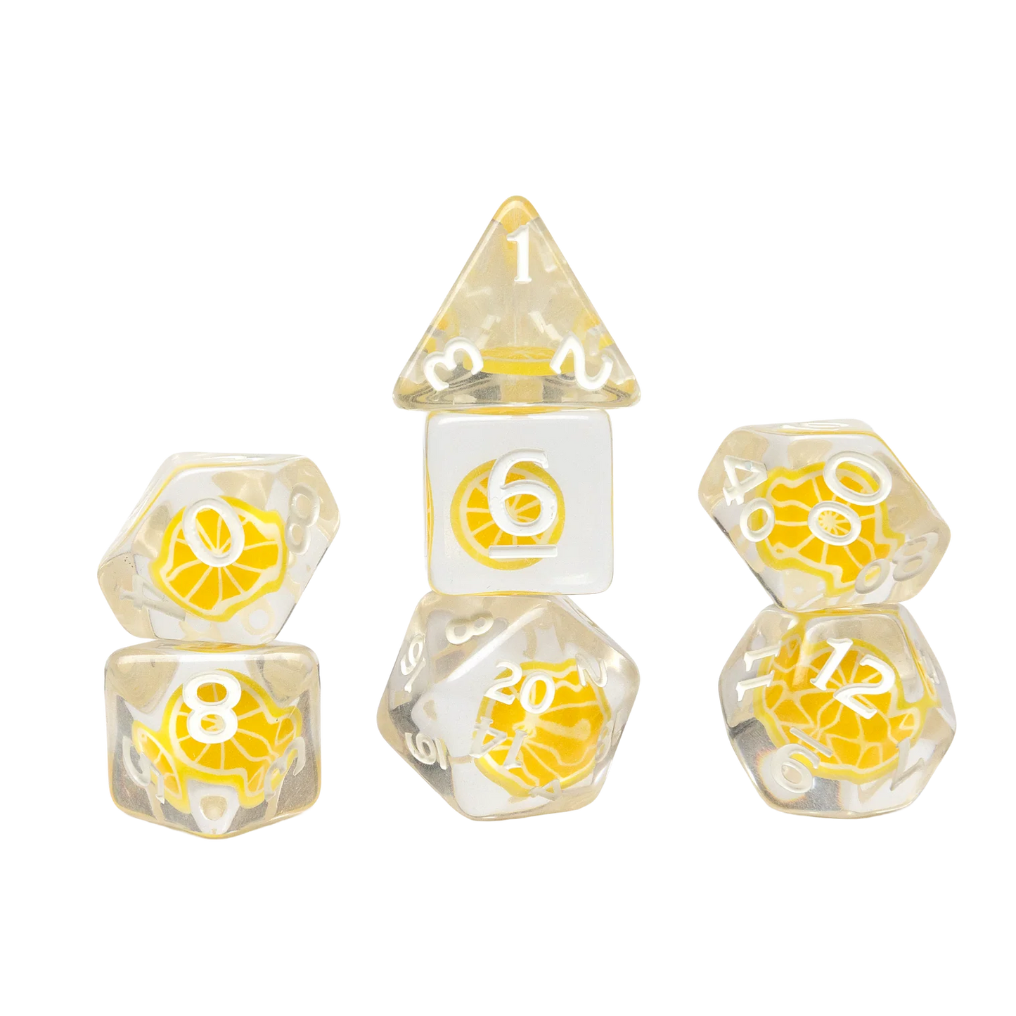 RPG Dice Set (7): Fruit Slice - Lemon