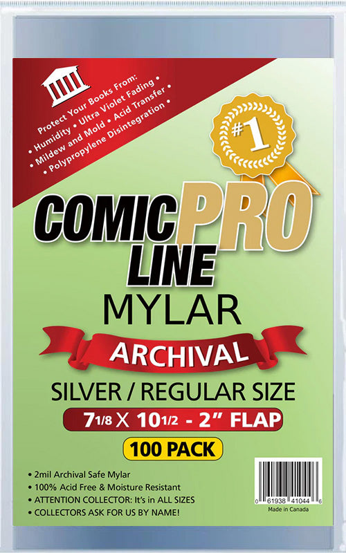 Mylar Silver/Regular Bags - 7 1/8" x 10 1/2" with 2" flap