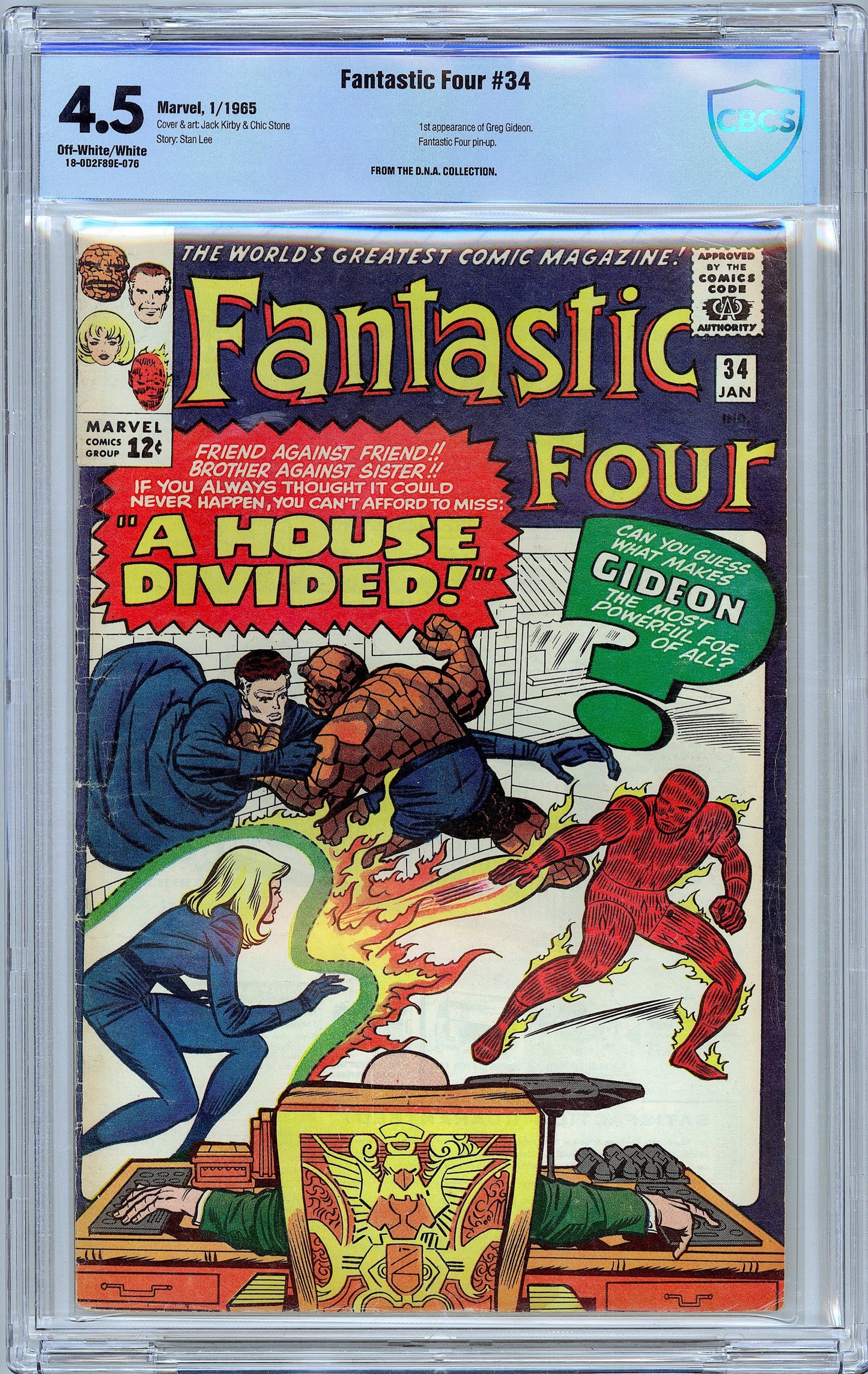 Fantastic Four #34 1st Appearance of Gideon. CBCS 4.5