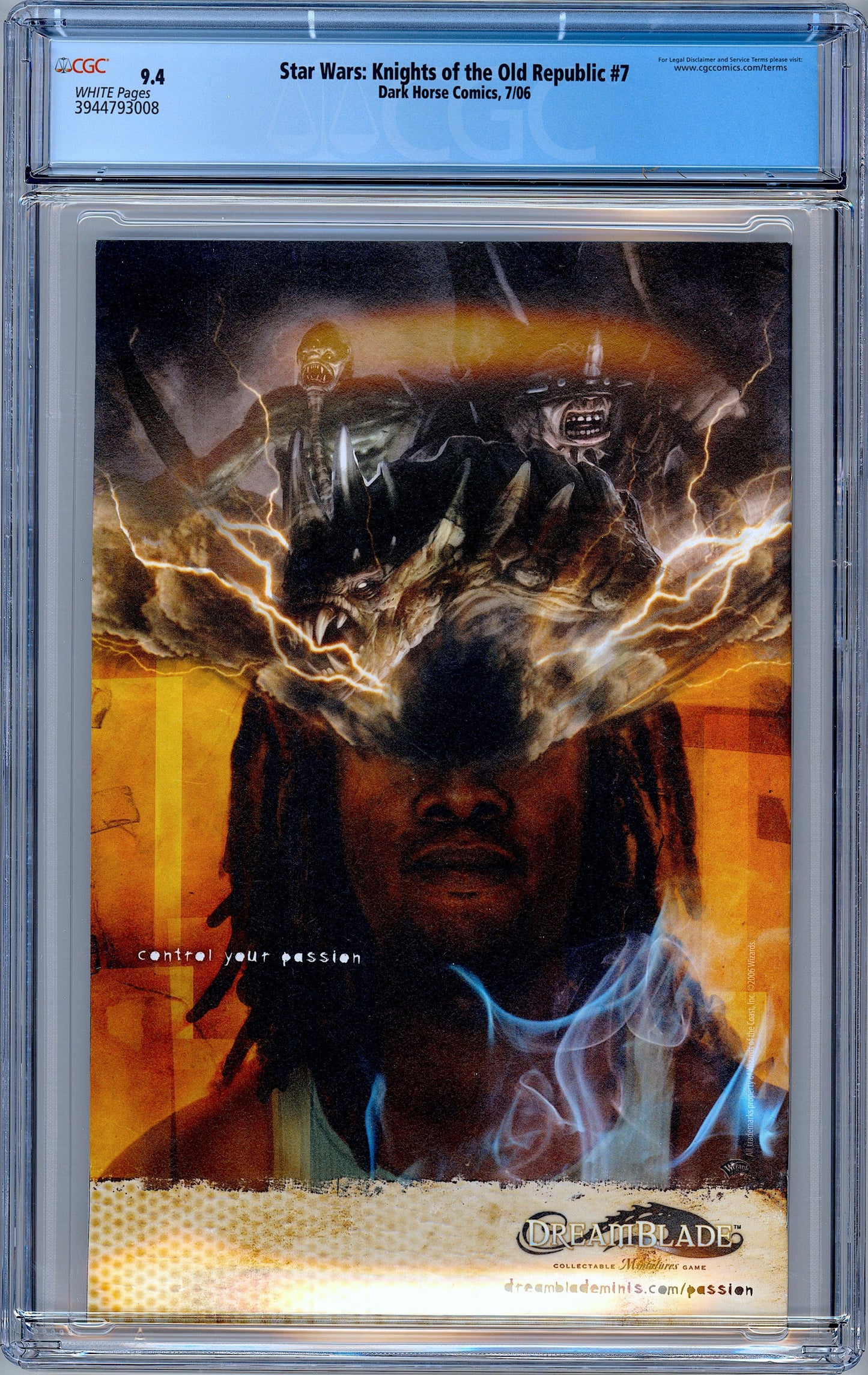 Star Wars: Knights of the Old Republic #7 2006 CGC 9.4