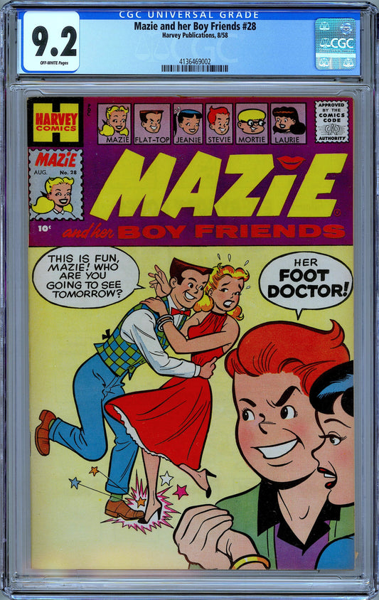 Mazie and her Boy Friends #28. Scarce Final Issue CGC 9.2