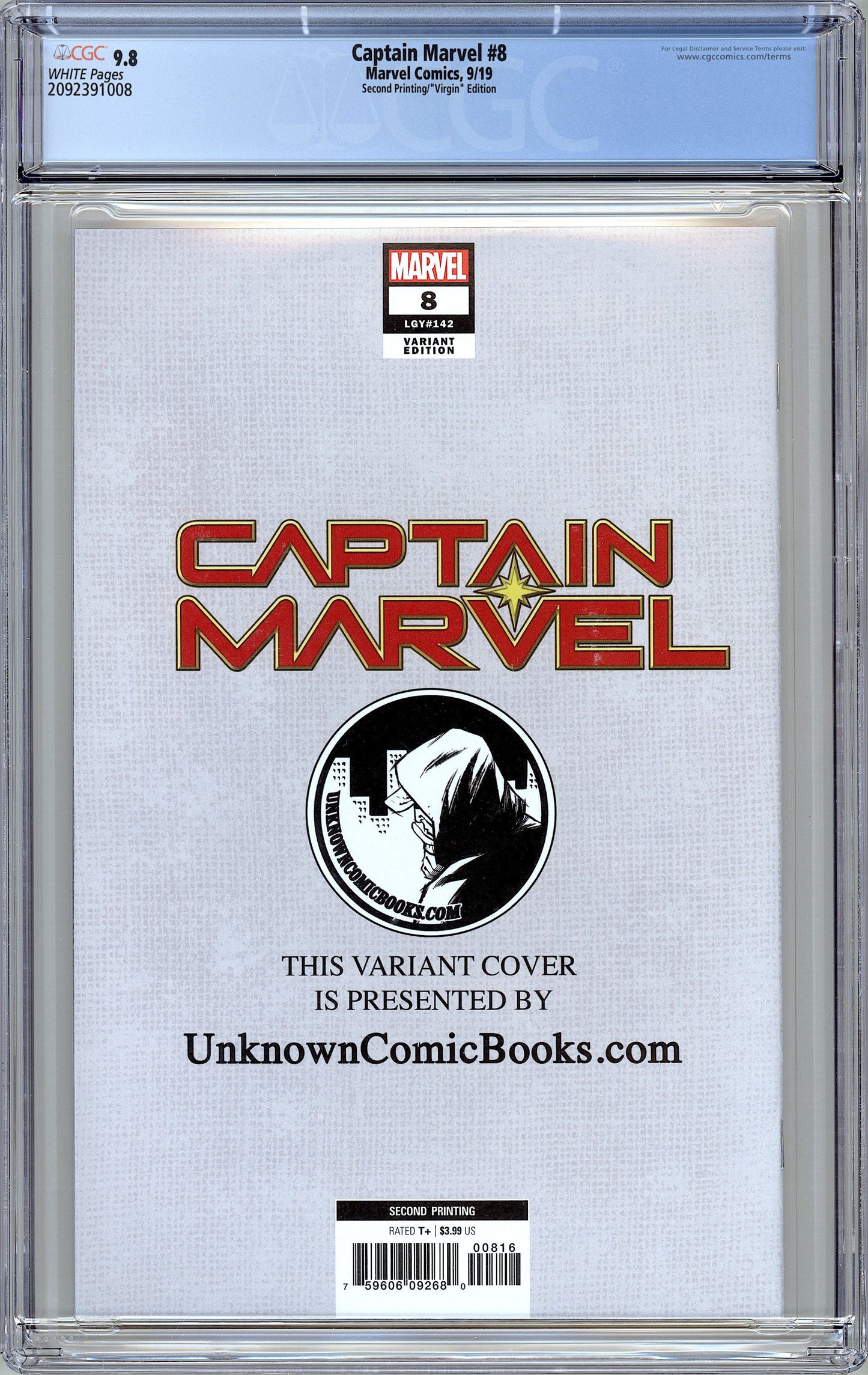 Captain Marvel #8. 2nd Printing Variant. 1st Star. CGC 9.8