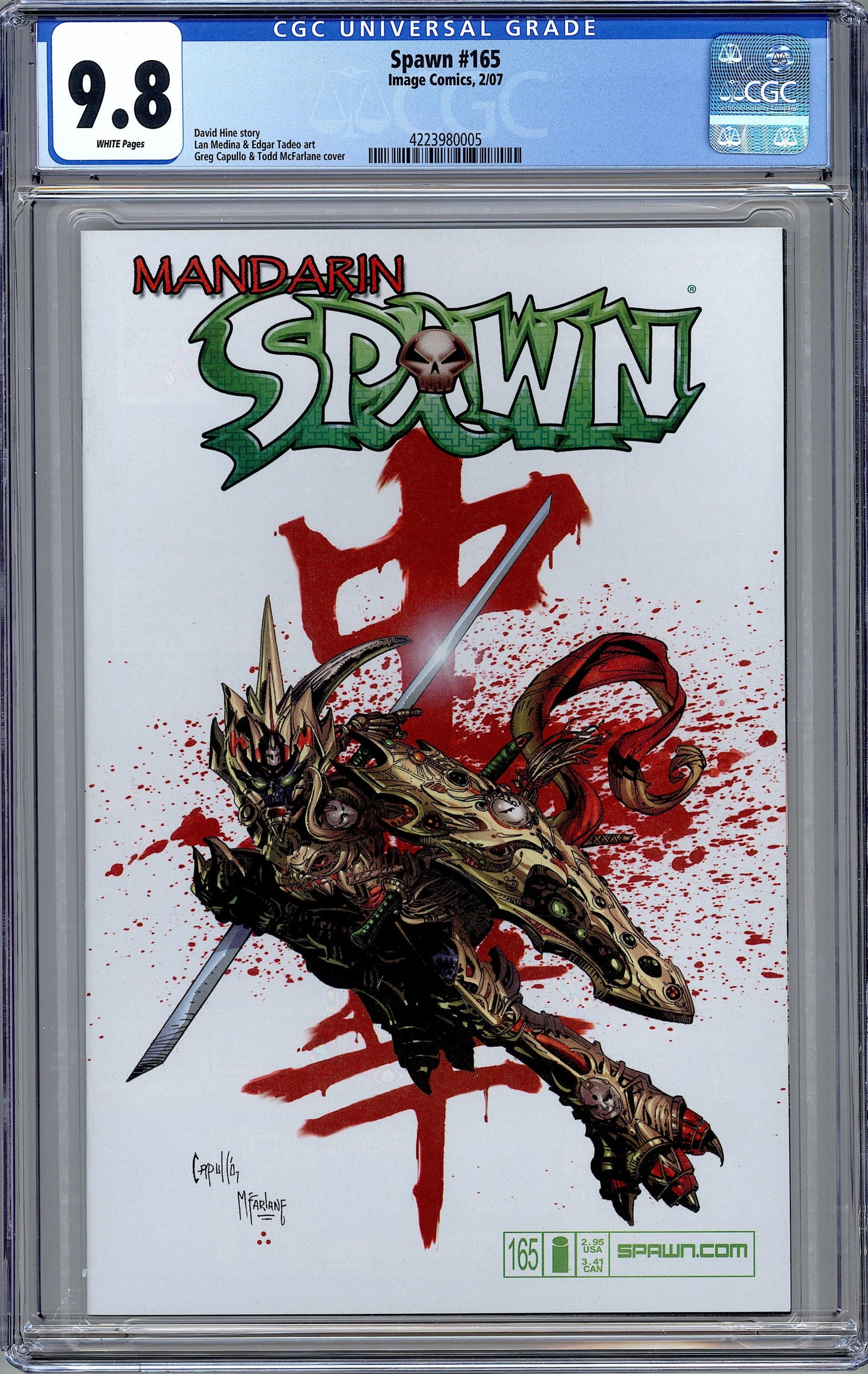 Spawn #165. 1st Appearance of Mandarin Spawn CGC 9.8
