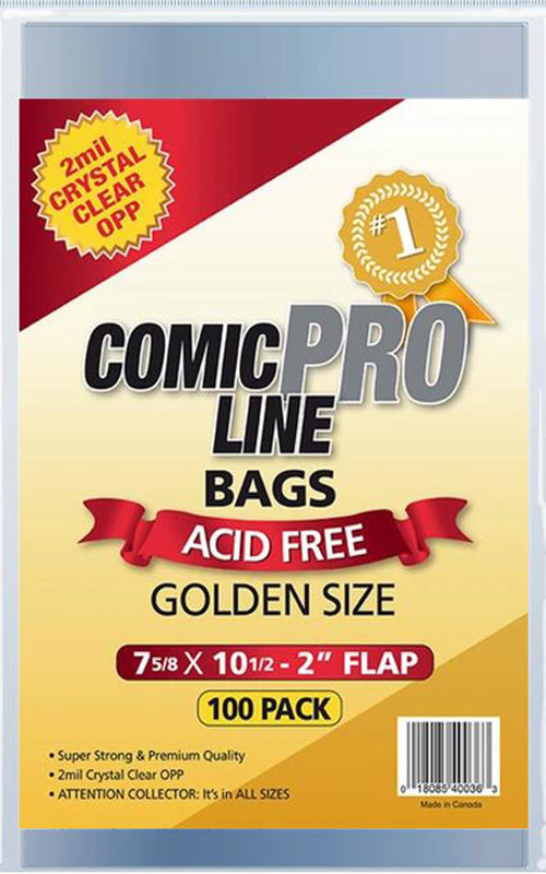 Golden Age Size Bags – 7 5/8″ x 10 1/2″ with 2″ flap (100 pk)