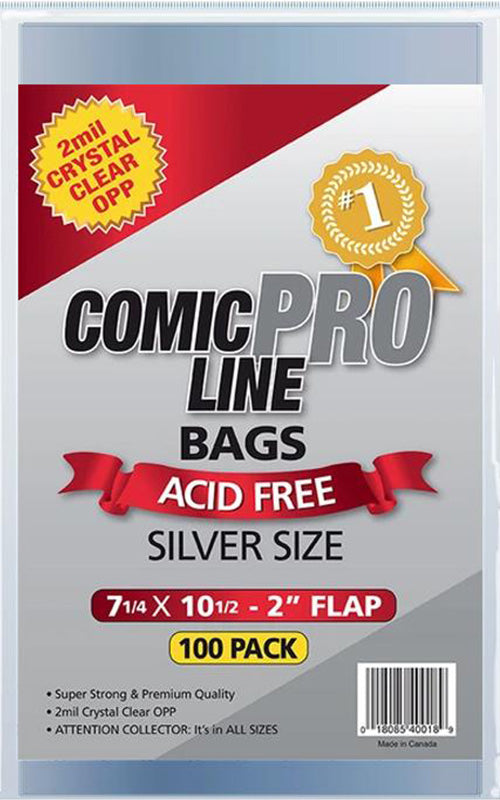Silver Age Size Bags – 7 1/4″ x 10 1/2″ with 2″ flap (100pk)
