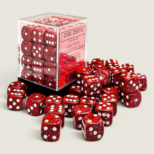 Speckled: Lava Stone 12mm d6 Dice Block (36)
