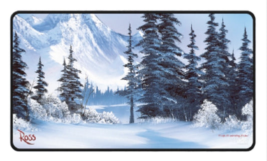 Bob Ross: Winter Paradise Black Stitched Playmat