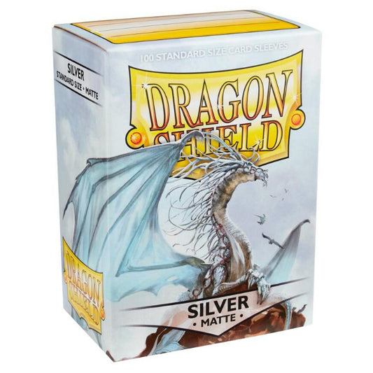 Dragon Shields: (100) Matte Silver