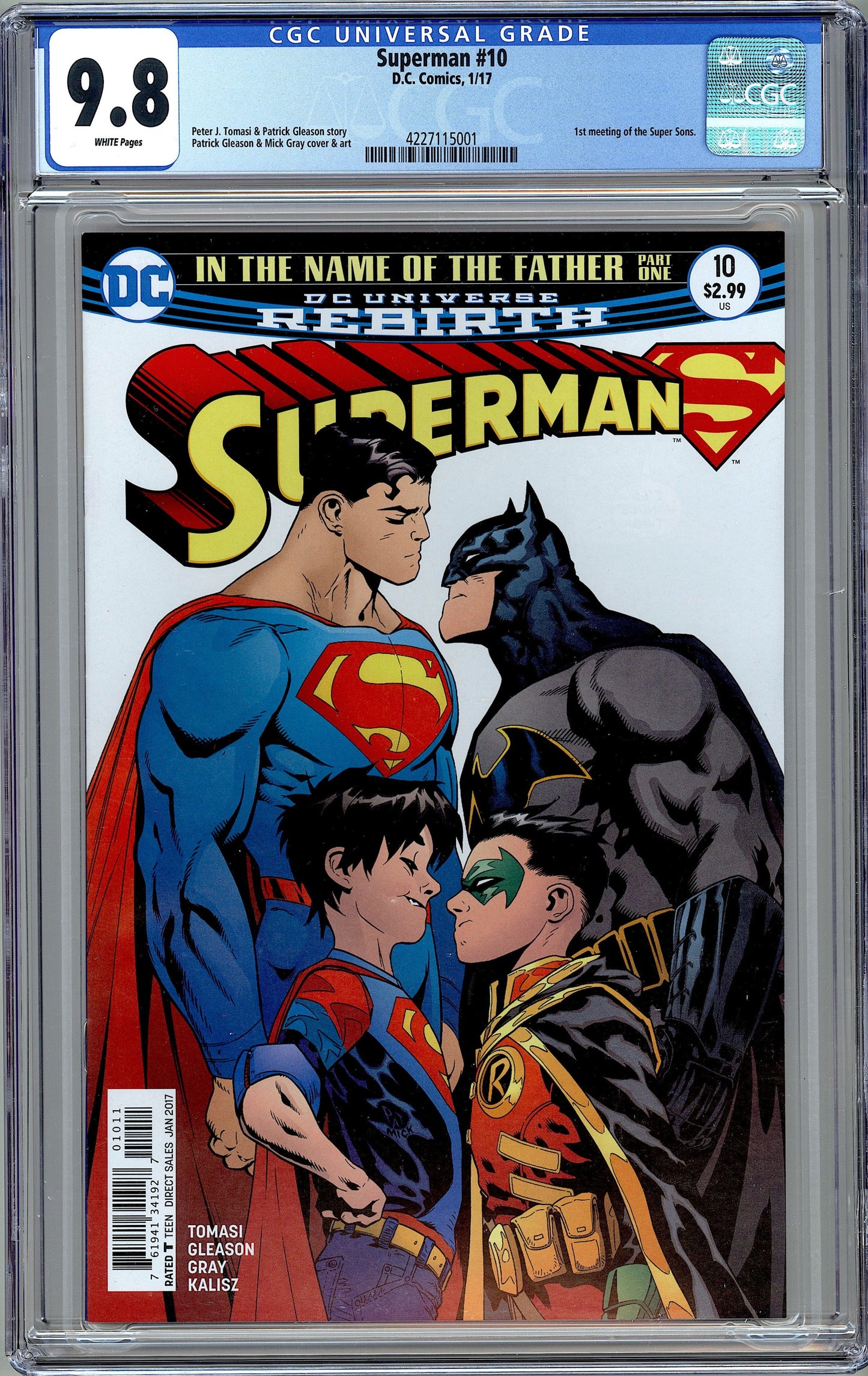 Superman #10. 1st Meeting of the Super Sons. CGC 9.8