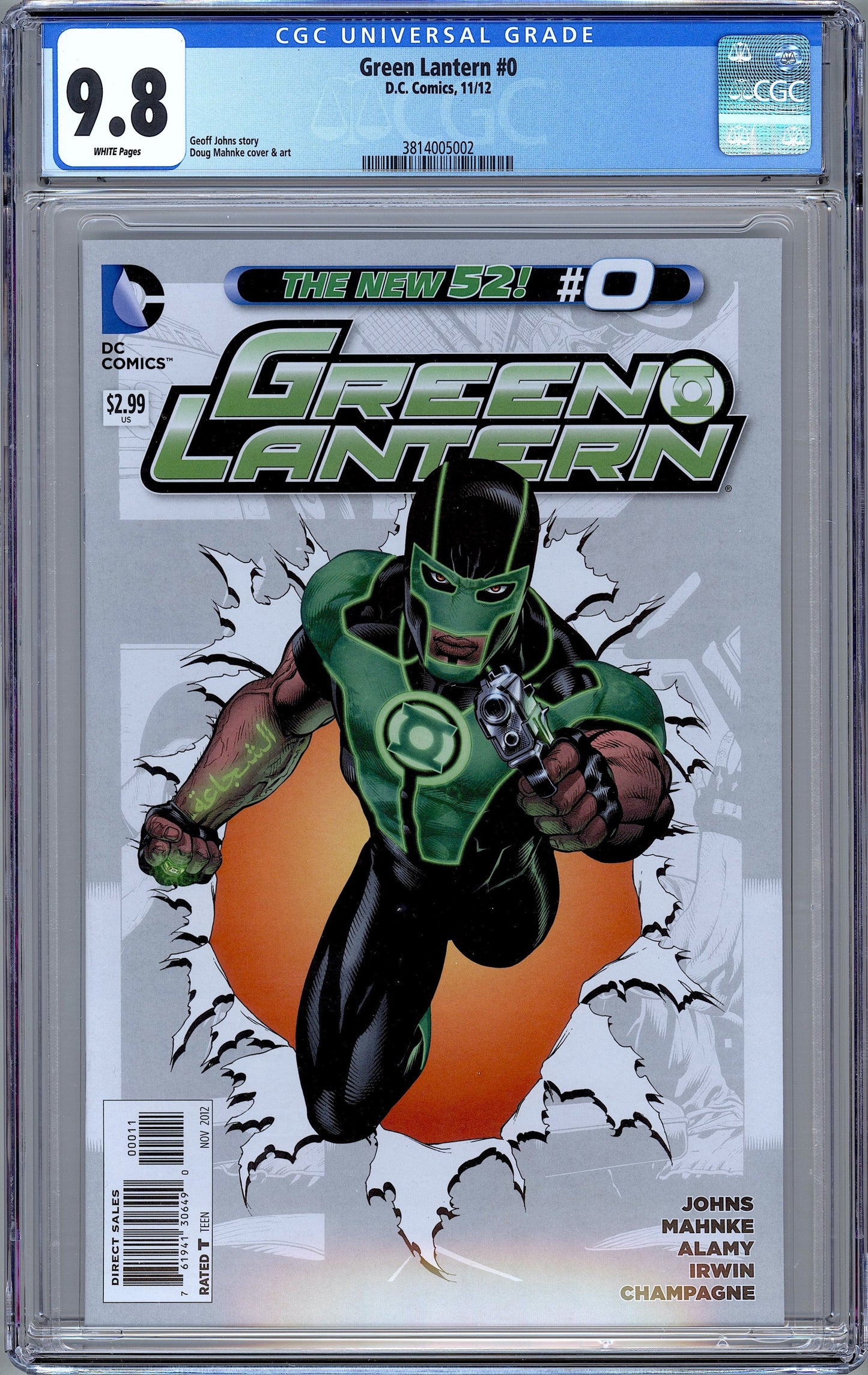 Green Lantern #0 .Origin & 1st Full Simon Baz. CGC 9.8