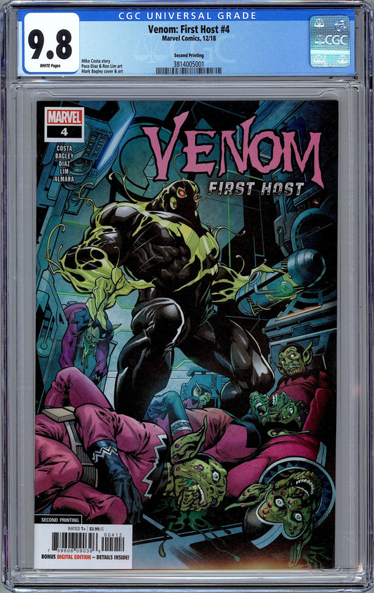 Venom: First Host #4. Rare Second Print Variant. CGC 9.8