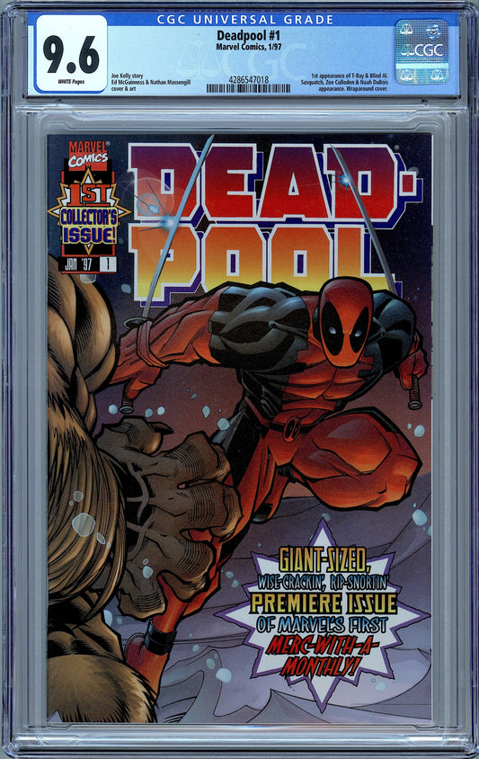Deadpool #1. 1st T-Ray & Blind Al. Newsstand. CGC 9.6
