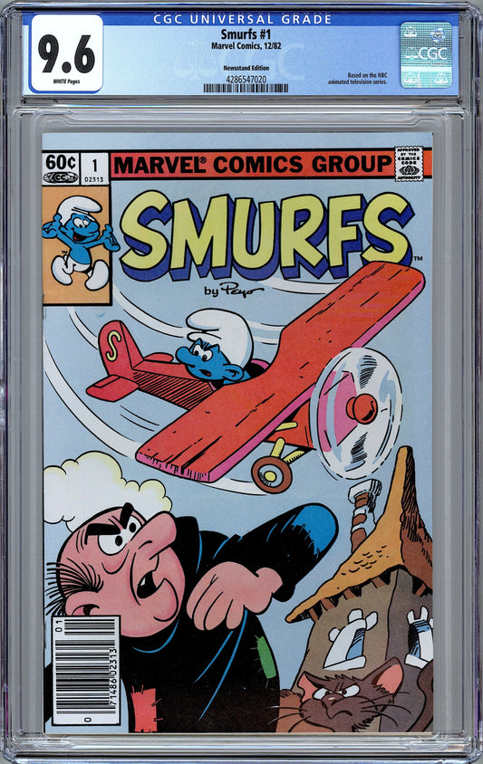 Smurfs #1.  Based On the NBC Show. Newsstand CGC 9.6