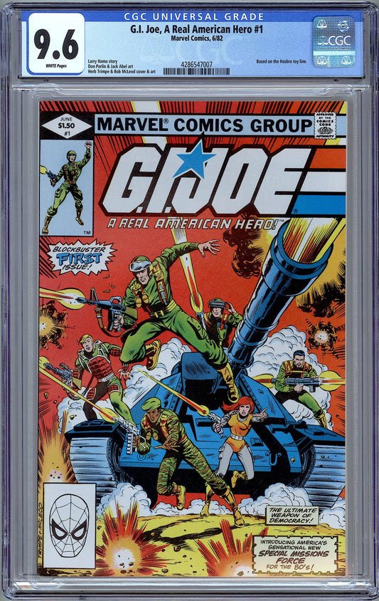 G.I. Joe, A Real American Hero #1.  1st Snake Eyes.  CGC 9.6