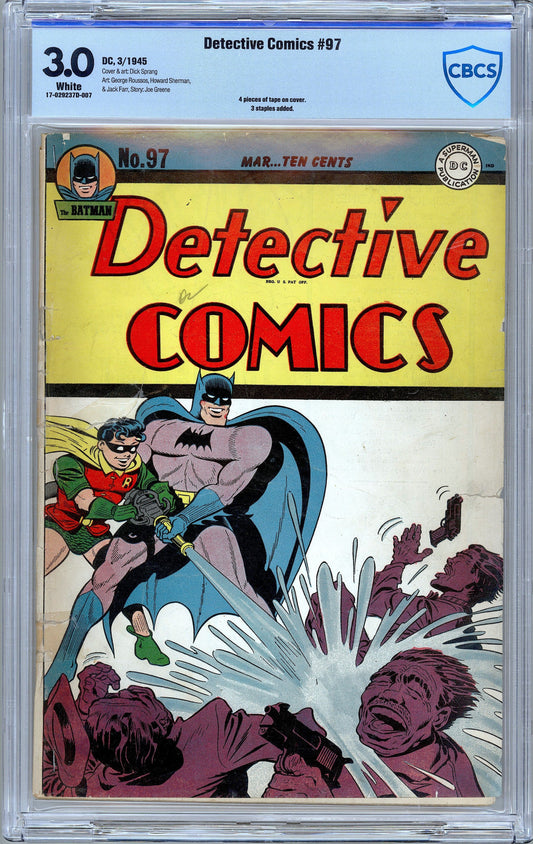 Detective Comics #97. Golden Age. Dick Sprang.  CBCS 3.0